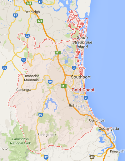 Scooter Advertising on the Gold Coast Coverage Map