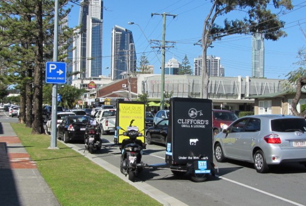 Watermark Hotel use Scooter Advertising Gold Coast